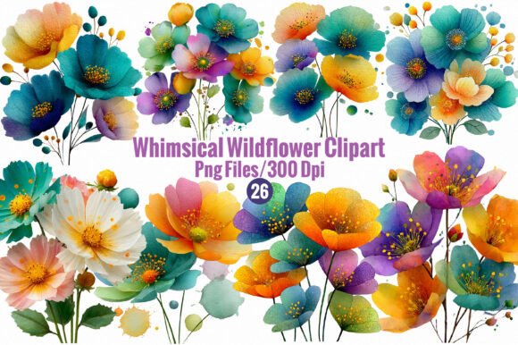 Download Whimsical Wildflower Clipart - Clip Collection