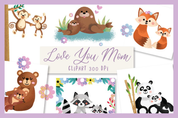 Download 'Love You Mom' Mother's Day Clipart - Clip Collection