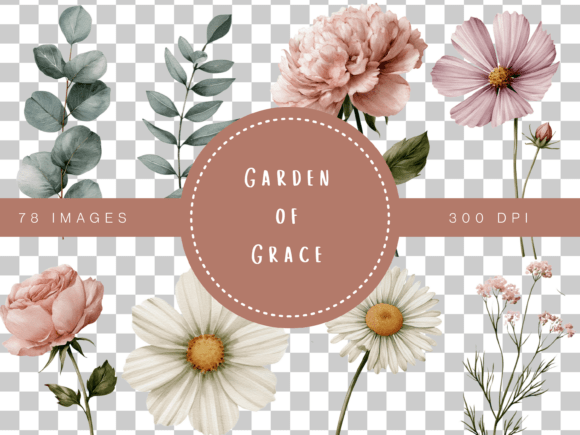 Download Garden of Grace Watercolor Floral Clipar - Clip Collection