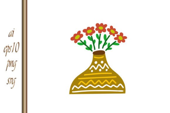 Download Creative Clipart Flower Boho Jug Vector - Clip Collection