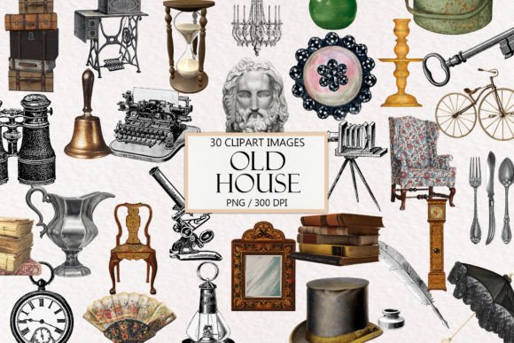 Download Vintage Old House Object Clipart - Clip Collection