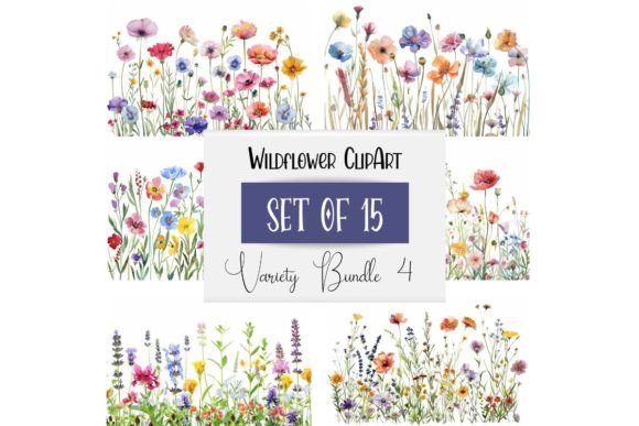 Download Watercolor Meadow Wildflower Clipart - Clip Collection