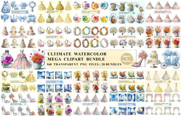 Download Ultimate Watercolor Mega Clipart Bundle - Clip Collection