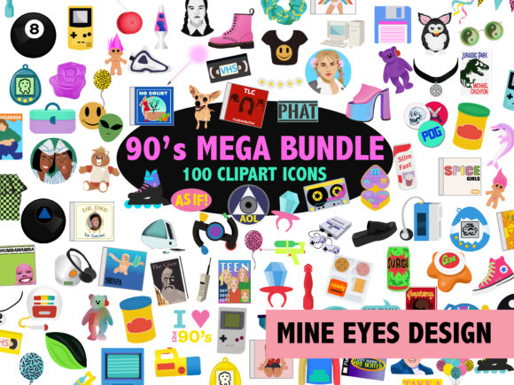 Download 90s Clipart Megabundle - Clip Collection