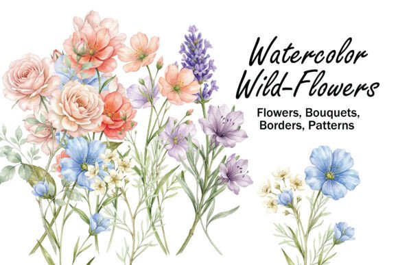 Download Watercolor Wildflower Clipart Collection - Clip Collection