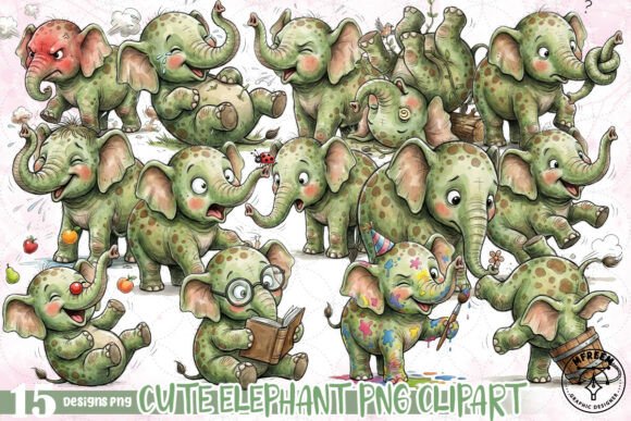 Download Cute Elephant PNG Clipart PNG - Clip Collection