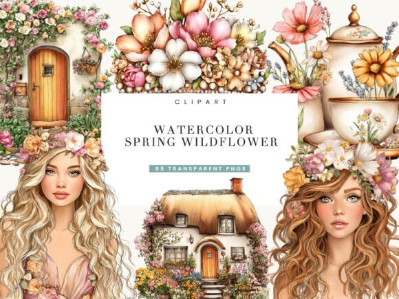 Download Watercolor Spring Wildflower Clipart - Clip Collection