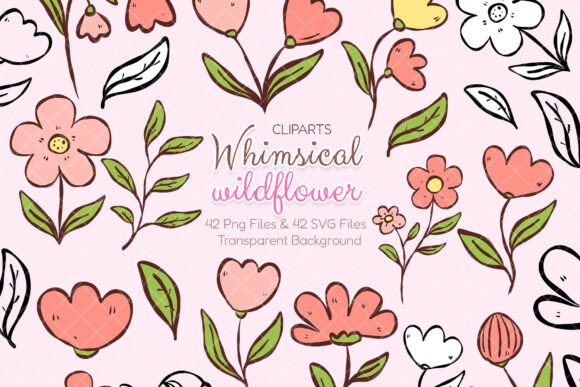 Download Whimsical Wildflower Clipart SVG - Clip Collection
