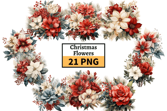 Download Christmas Flowers Clipart, Christmas PNG - Clip Collection