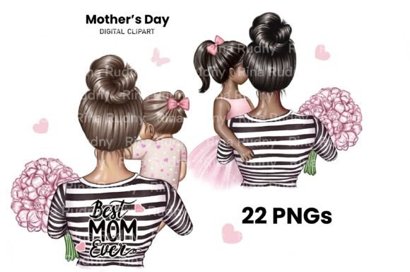 Download Mother’s Day Clipart, Mom Daughter, Girl - Clip Collection