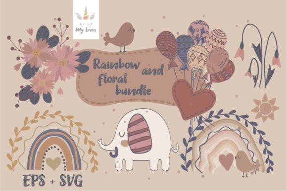 Download Boho Rainbow and Floral Bundle 1 - Floral bundle Collection