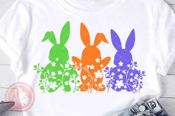 Download Three Rabbits Easter Bunny Grass COLOR - Rabbits easter Collection