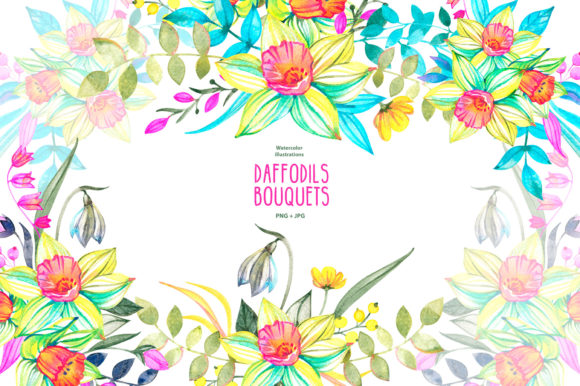 Download Watercolor Daffodils Clipart - Clip Collection