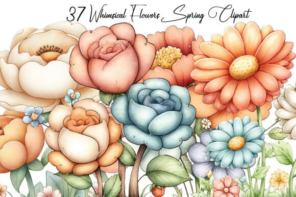 Download Whimsical Flowers Spring Clipart - Clip Collection