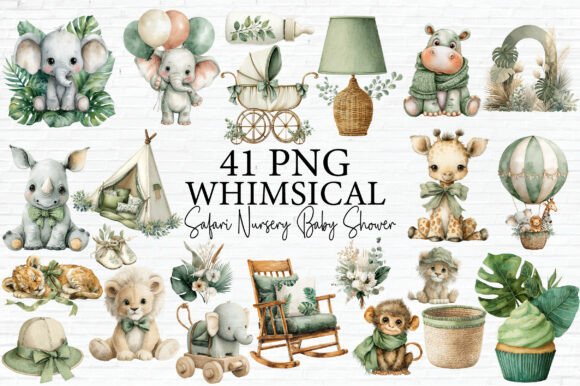 Download Watercolor Safari Animals Clipart - Clip Collection