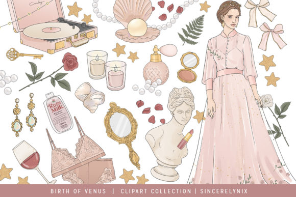 Download Beauty Elegance Pink Venus Clipart - Clip Collection