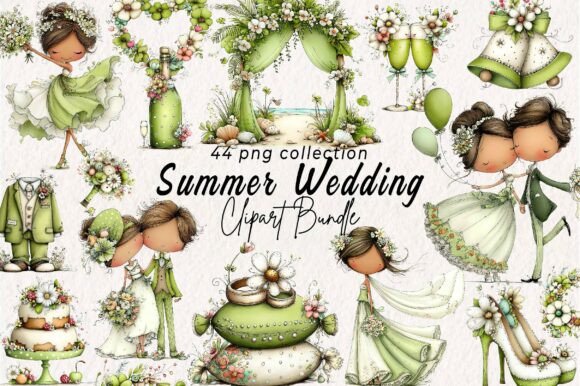 Download Whimsical Summer Wedding Clipart - Clip Collection