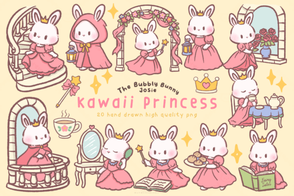 Download Kawaii Princess Bunny Clipart - Clip Collection