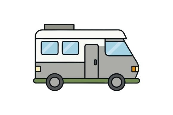 Download RV Camper Van Cartoon Object Clipart - Clip Collection