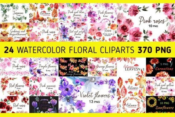 Download Floral Watercolor Clipart Bundle - Clip Collection