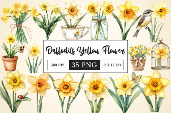 Download Daffodils Yellow Flower Clipart - Clip Collection