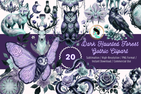 Download Dark Academia Gothic Clipart PNG Bundle - Clip Collection