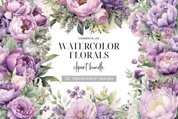 Download Purple Watercolor Flower Clipart - Clip Collection