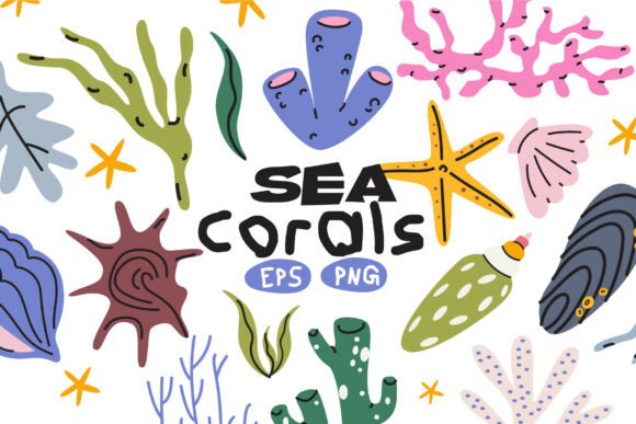 Download Exotic Sea Corals Vector Clipart - Clip Collection