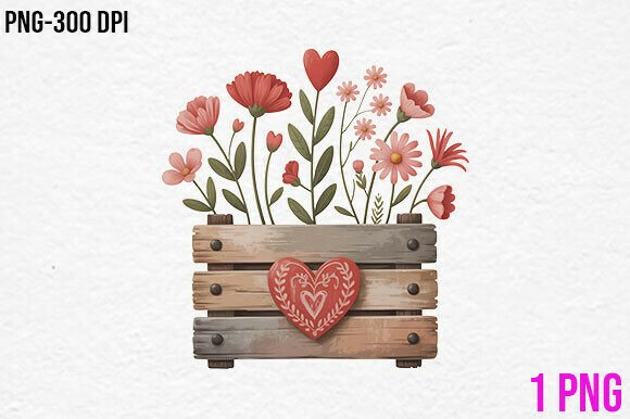 Download Rustic Flower Crate Clipart PNG - Clip Collection