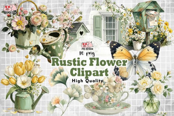 Download Rustic Flower Clipart PNG - Clip Collection