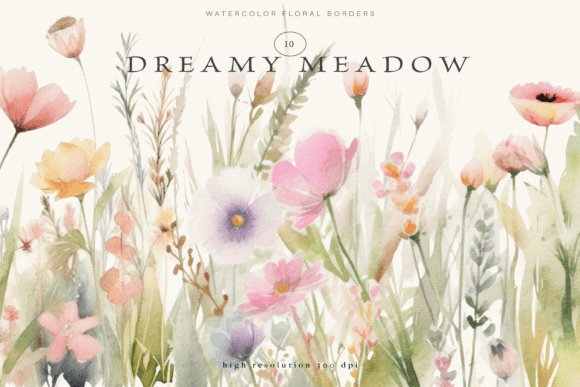Download Wild Flowers Floral Border Clipart Set - Clip Collection