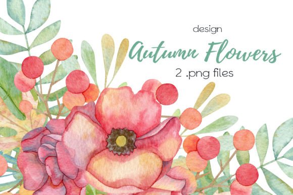 Download Watercolor Autumn Flowers Design - Premium Resources