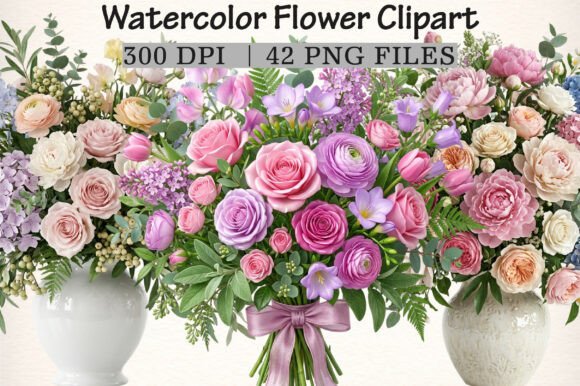 Download Watercolor Flower Clipart - Clip Collection