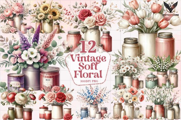 Download Vintage Soft Floral Clipart PNG - Clip Collection
