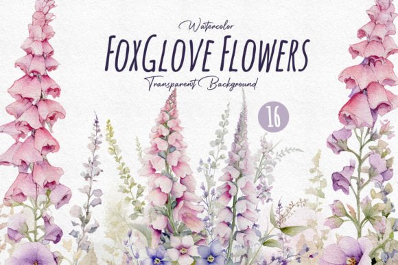 Download Watercolor Foxglove Wildflower Clipart - Clip Collection