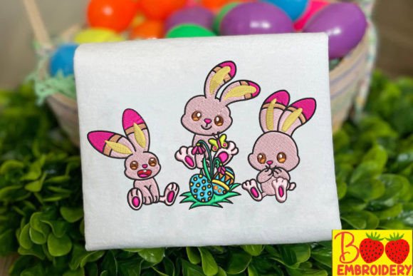Download Three Pink Rabbits Easter Day - Rabbits easter Collection