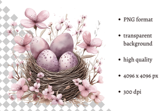 Download Watercolor Lavender Easter Eggs Clipart - Clip Collection