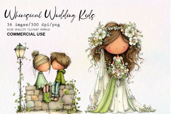 Download Whimsical Wedding Kids Clipart - Clip Collection