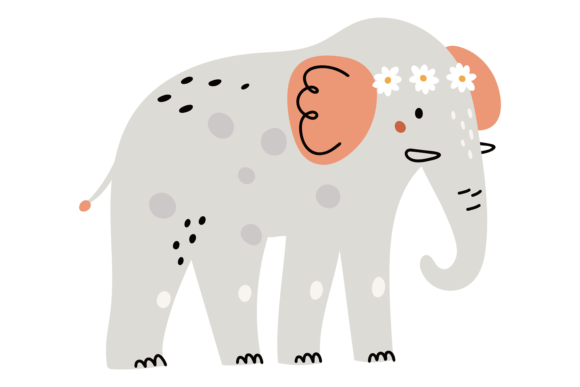 Download Cute Elephant Print. Big Grey Safari Ani - Cute elephant Collection