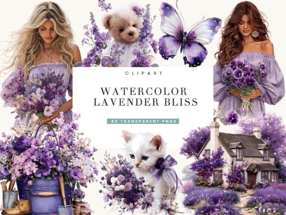 Download Watercolor Lavender Bliss Clipart - Clip Collection