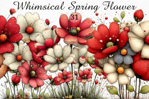 Download Whimsical Spring Flower Png Clipart - Clip Collection