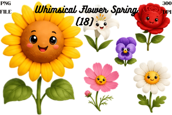 Download .Whimsical Flower Spring Clipart Graphic - Clip Collection