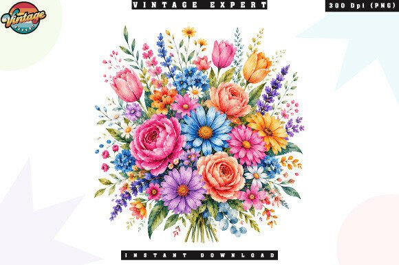 Download Spring Garden Flower Bouquet PNG - Bouquet Collection