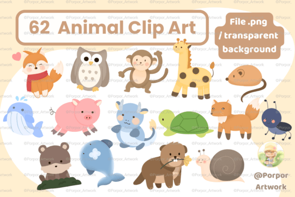 Download 62 Cute Animal PNG Clip Art Crafts - Clip Collection