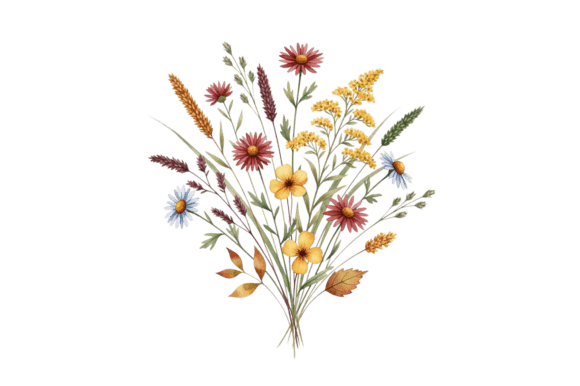 Download Watercolor Wild Flower Bouquet Element - Bouquet Collection