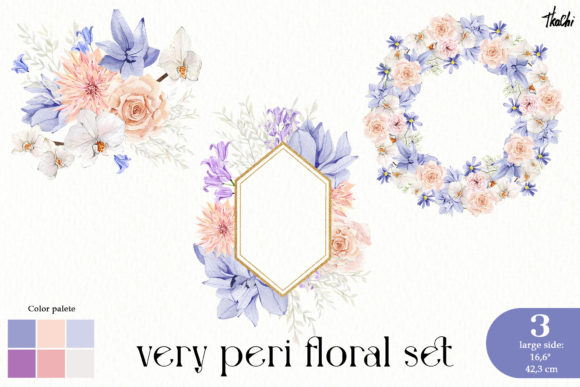 Download Watercolor Violet Floral Clipart Png Set - Clip Collection