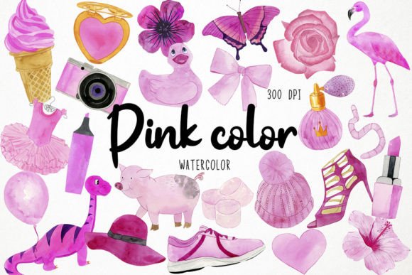 Download Watercolor Pink Color Clipart - Clip Collection