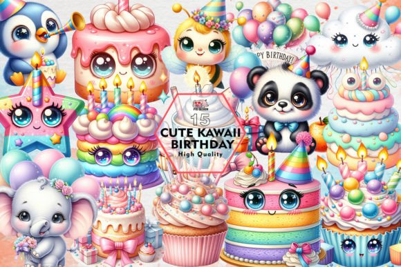 Download Cute Kawaii Birthday Sublimation Clipart - Clip Collection