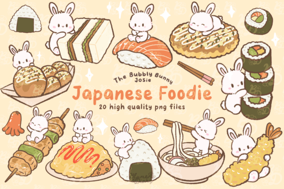 Download Kawaii Japanese Food Bunny Clipart - Clip Collection