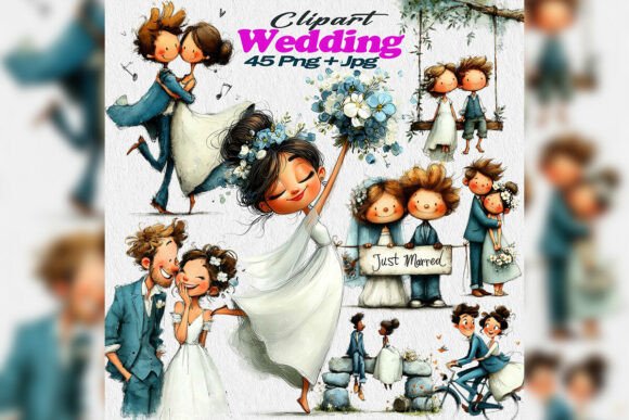 Download Whimsical Wedding Kids PNG Clipart Bride - Clip Collection